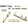 EBAUCHE ZAMAC LEVIER VEROU MULTI-BENNE MARREL UNIC DINKY TOYS