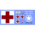 DECALQUE AMERICAN RED CROSS - DINKY Scale